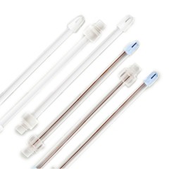 Plasdent LOCKED END SALIVA EJECTORS,  Clear with BlueTip (100pcs/bag)